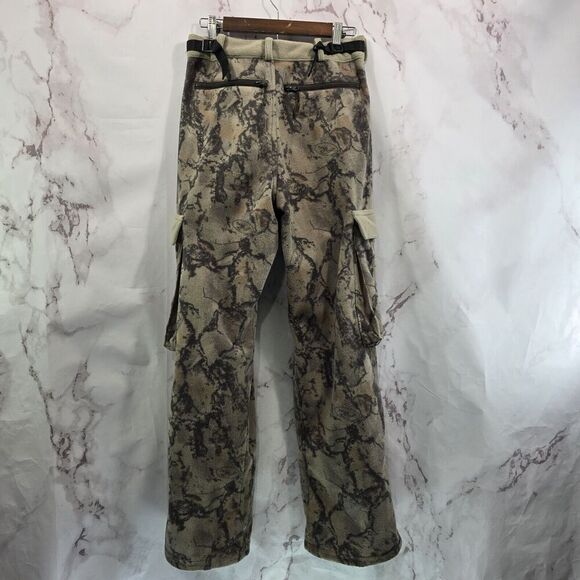 Natural Gear Pants Mens Small 30 X 30 Camo Hunting Fleece Woodland Grassland - Picture 5 of 13